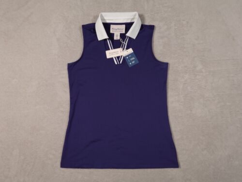 Tommy Bahama Womens Navy Blue Collared Raquet & Paddle Athletic Top Size XS - Picture 1 of 9
