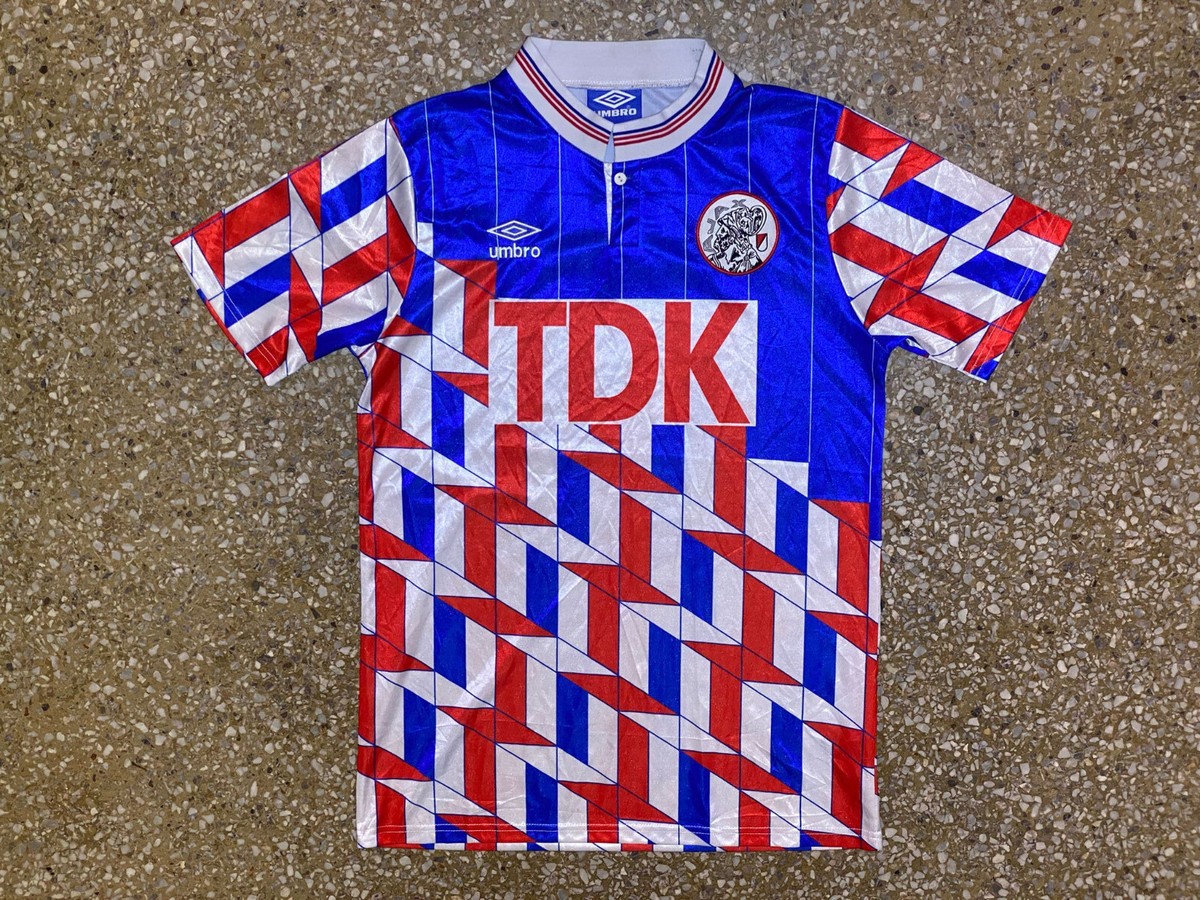 AFC Ajax Retro 1989 1990 Soccer Away Replica Remake Football AFC Ajax Retro 1989 1990 Soccer Away Replica Remake Football
