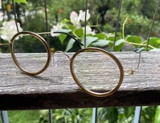 Titanium Round glasses Steve Jobs Brown Oval glasses men’s Gold round eyeglasses