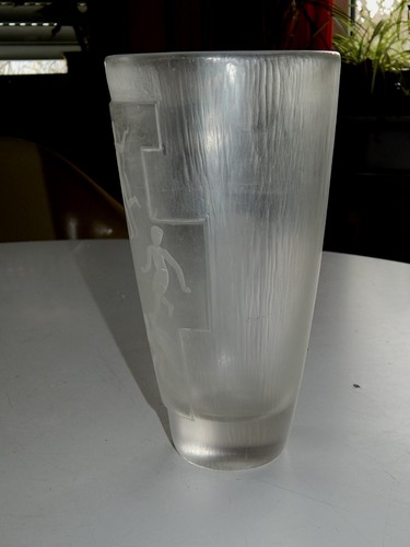 Vase Glas "Sportler" wohl Schule von Eiff - Picture 4 of 11