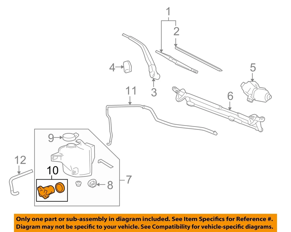Hummer H3 2007 2008 2009 OEM depósito de fluido de lavadora Foto 3 de 4