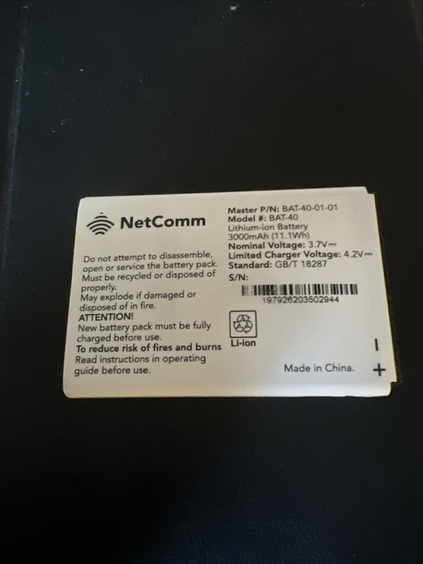 Replacement Battery for NetComm Wi-Fi Access Home Based Router By AT&T IFWA-40