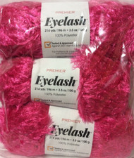 Premier Eyelash Yarn 3 Pack  Raspberry  