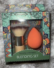 Blending Set , Flat Top Foundation Brush, L tex Free Blending Sponge