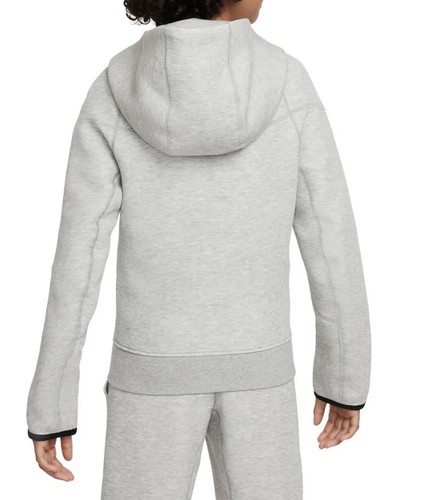 Nike Tech Pack Fleece Sportswear Full Zip Hoodie Kids Sz S Grey FD3285 063 - Picture 3 of 6