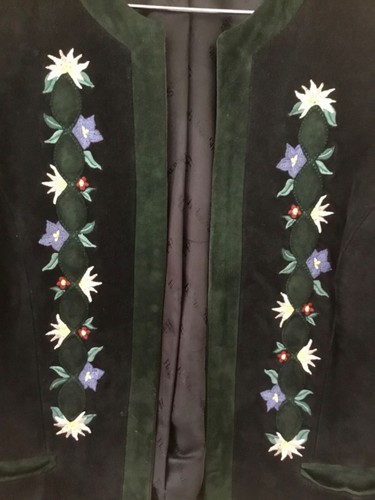 Helene Strasser (Straßer) buttery-soft embroidered suede jacket Sz 6 - Picture 4 of 13