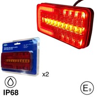 2X LED RüCkleuchten RüCklicht PKW LKW AnhäNger Beleuchtung Satz 3 Funktionen