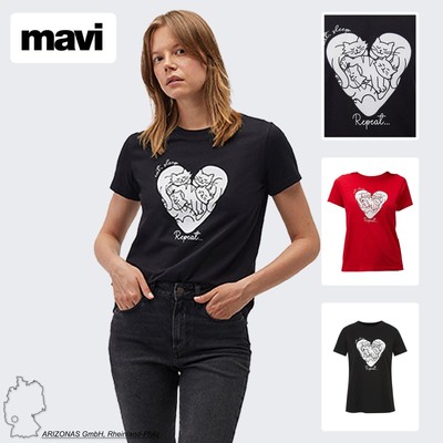 Mavi Damen Bluse Mit Print – Aus 100% Viskose, Mit Kragen & Knöpfen, Seidig Weich