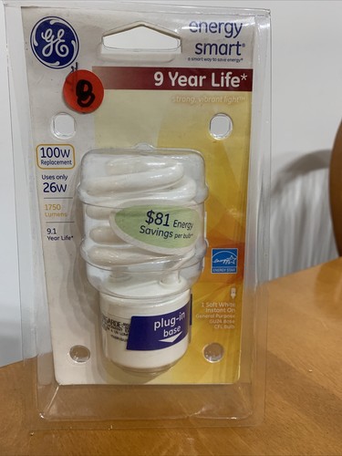 GE energy smart 100 W replacement GU 24 base Cfl Bulb, Soft White Instant On
