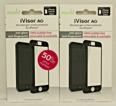 Apple iPhone 5, 5s, or 5c Screen Protector by Moshi iVisor AG Black or White