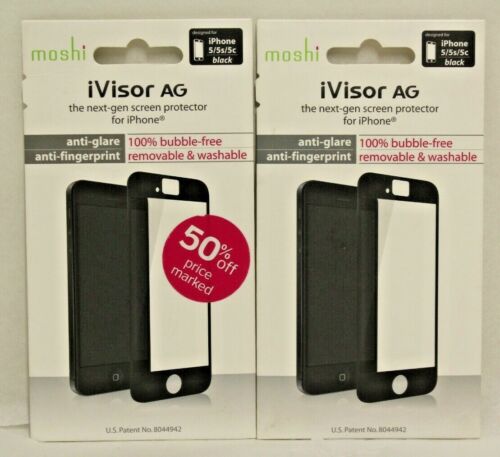 Apple iPhone 5, 5s, or 5c Screen Protector by Moshi iVisor AG Black or White - Picture 6 of 9