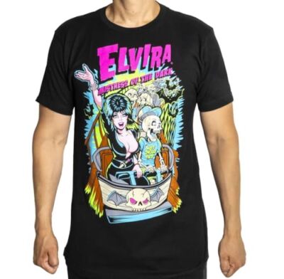 kreepsville Elvira Mistress of The Dark Ghost Coaster Thrill Theme Park  T-Shirt
