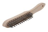 Wolfcraft Stahldraht-HandbüRste 4-Reihig HanddrahtbüRste DrahtbüRste BüRste