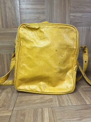 Vintage Adidas Made in Yugoslavia 1970's Yellow Shoulder Bag Art