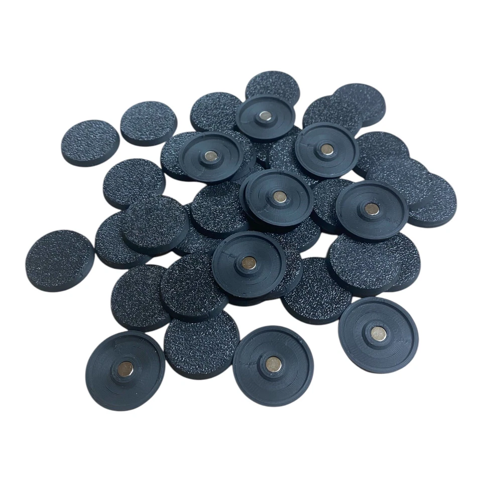 3DPTD 28mm Round Wargaming Plastic Model Bases + Magnet Warhammer - AOS - 40K 10 Pack