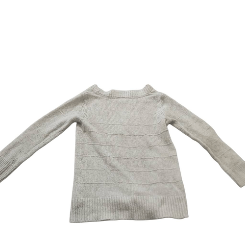 OshKosh Girls Size 5 Ivory Gold Glitter Long Sleeve Sweater Cardigan - Picture 2 of 6