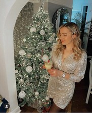 H&M Conscious Exclusive Giambattista Versace Moschino sequin Jumpsuit EU36