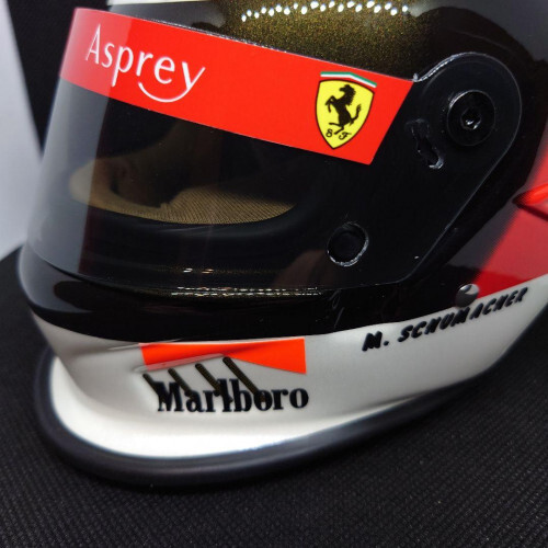 1/2 ヘルメット M.シューマッハ フェラーリ1996年スペイン マルボロ仕様 Michael Schumacher Ferrari 1/2 Helmet 1996 Spain Marlboro