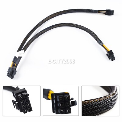8pin to 6+6pin Power Cable for DELL R730 and NVIDIA Quadro K6000 GPU 35cm
