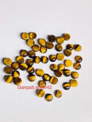 Tiger Eye Loose Gemstone Round Cabochons 6x6 MM Natural Calibrated Size E