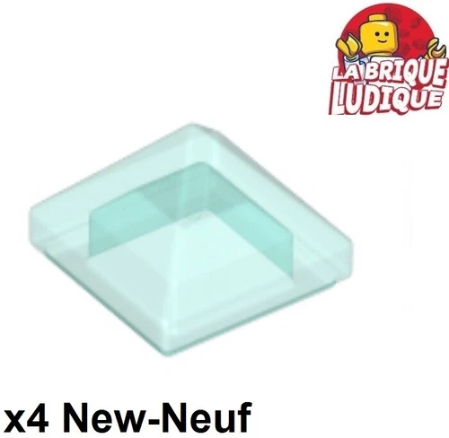 Lego 4x Hangstein 45° 1x1 Pyramide Vierfach Konvex Trans Hellblau 22388 NEU
