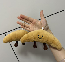 lot anime Plush Croissant cute Keychain Key Chain Girl Keyring party gift 10pcs
