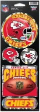 Kansas City Chiefs 4x11 Inch Prismatic Decal Sticker Set