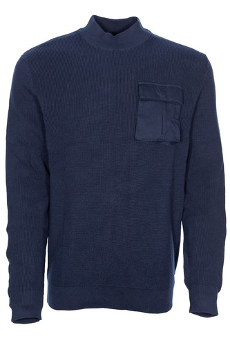 edc Esprit Pullover Strickpullover Herren Langarm Baumwolle Grau Blau Größe L XL - 第 1/7 張圖片