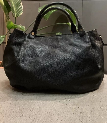Black, Genuine Leather Handbag, Borse In Pelle, Made In Italy - Picture 2 of 14