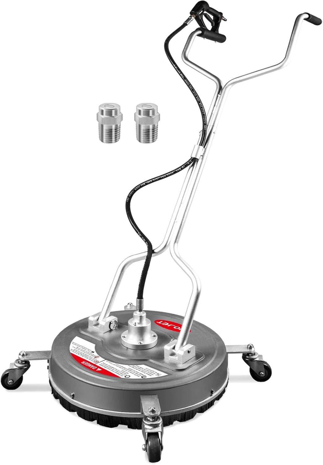 18 Inch Heavy-Duty Pressure Washer Surface Cleaner with 4 Wheels and Dual Handles for 4500 PSI Cleaning