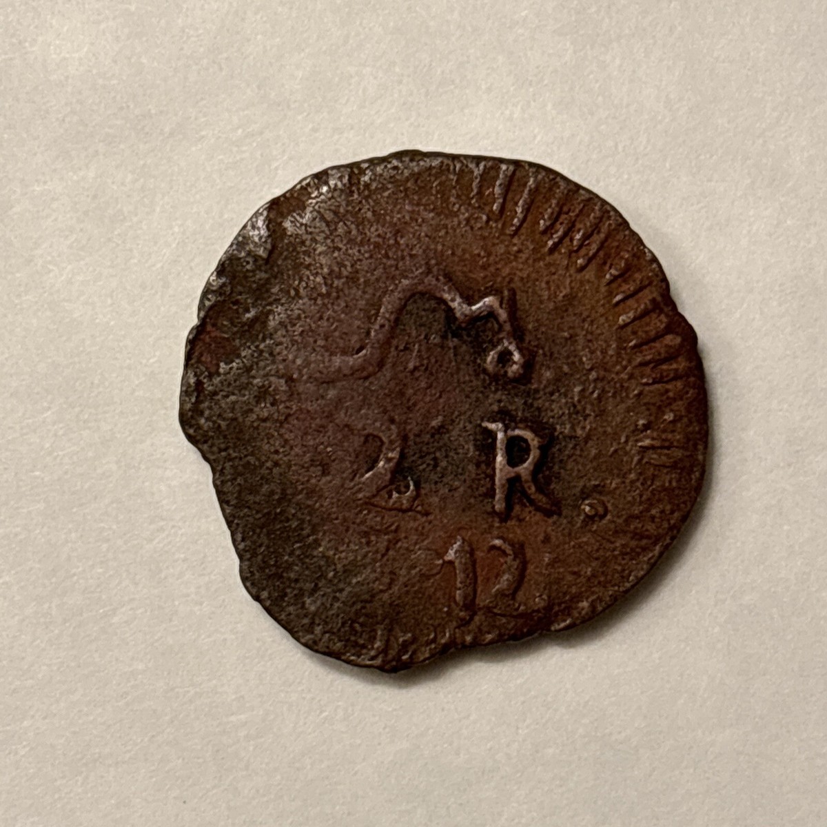 1812 SUD Mexico Oaxaca War Of Independence Copper 2 Reales Coin
