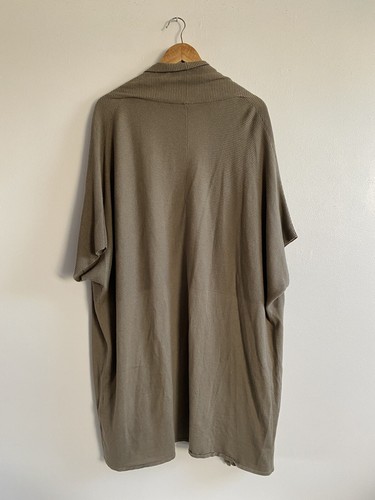 Oska Long Cardigan Women’s Size 3 Comfort Khaki Pockets Silk Viscose Blend Knit - Picture 11 of 16