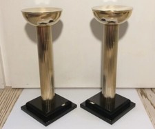 COPPIA DI CANDELIERI/CANDELABRI PORTA CANDELE-DESIGN-BASE IN PLEXIGLASS-VINTAGE