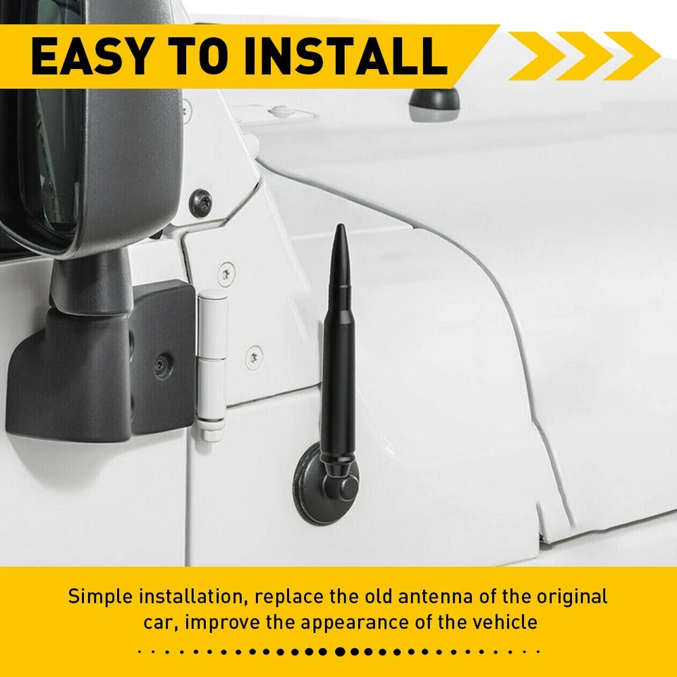 Antena de radio mástil de aluminio bala corta FM/AM apta para Chevy Silverrado 2500 1500 Foto 4 de 4