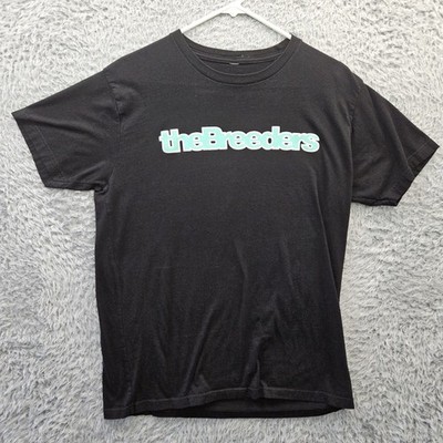 The Breeders Band T Shirt Men Large Black Cotton Aternative Indie Kim Deal