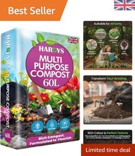 60L All-Purpose Compost for Seed, Potting & Root Development - Eco-Conscious 0.45 per litre
