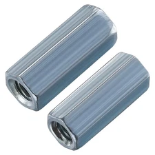 20 PCS M12 Zinc Plated Steel Coupling Nuts Extended Hexagon Rod Connector