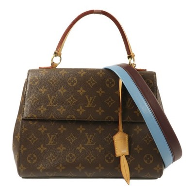 LOUIS VUITTON LV GHW Cluny MM 2 Way Shoulder Bag M42735 Monogram