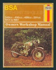 BSA Haynes Manual 350 500 600 (54-61) DBD34 Gold Star B31 M20 M21 B33 B32 GC58
