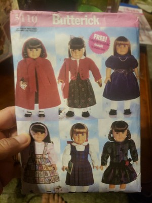 18 Inch 18'' Dolls Clothes Butterick Sewing Pattern 5110 Molly Little Red Girls 