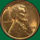 1930 Lincoln Wheat Cent Brilliant Uncirculated BU Coin #39784