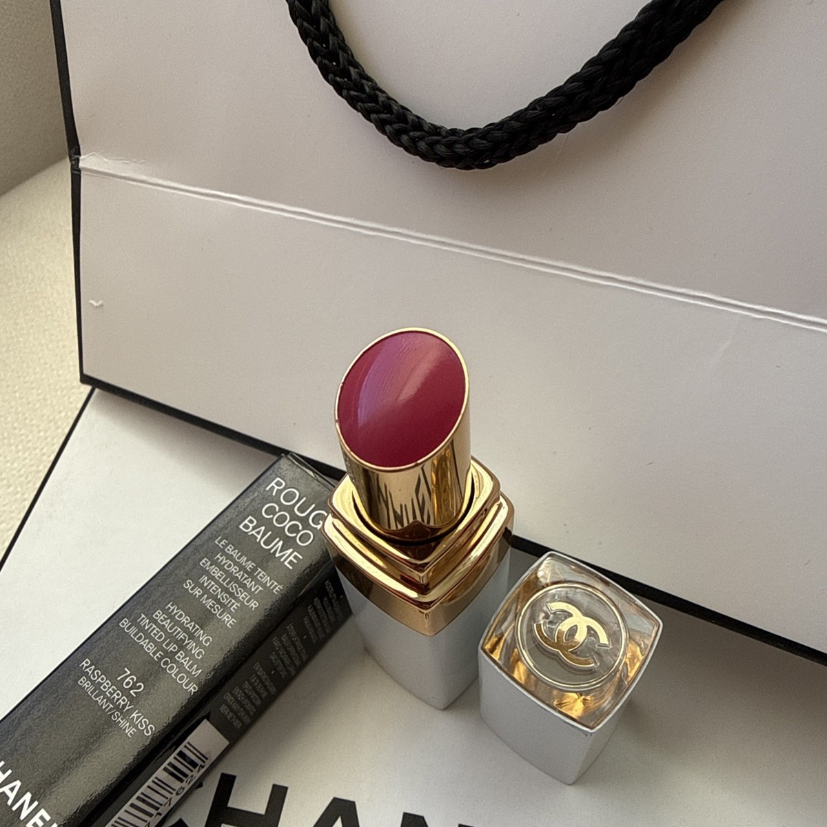 CHANEL Rouge Coco Baume 762 raspberry kiss Hydrating Tinted Lip