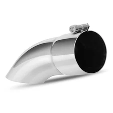 2.5 Inlet Exhaust Tip, Chrome-Plated Stainless Steel, Universal Fit