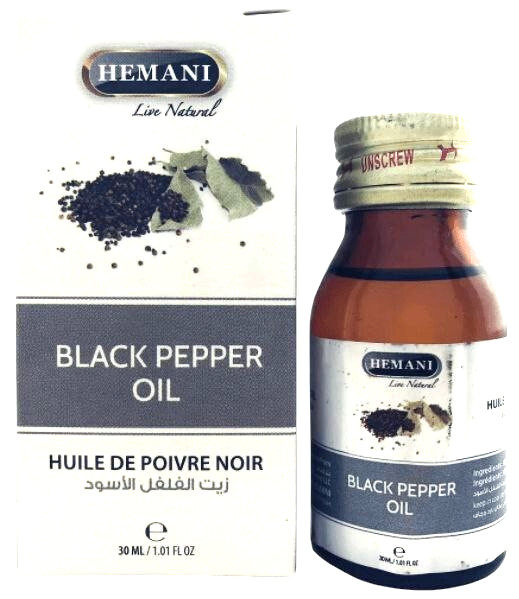 Aceite de pimienta negra Hemani, aceite natural para aromaterapia y masaje زيت الفلفل الأسود