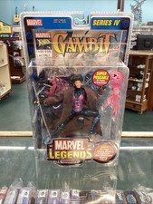 TOY BIZ MARVEL LEGENDS SERIES IV 4 GAMBIT with COMIC BOOK & DISPLAY STAND