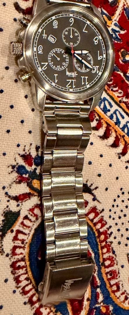 Stussy Chronograph Solar Time Leon Watch Date Box Used Limited image 2