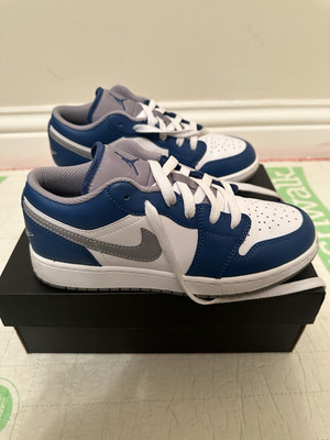 Jordan Low Gs True Blue Cement Grey Used UK4 Great Condition