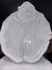 Vietri Bellezza Holiday Santa Plate Accent Salad Cookie Christmas NWOT