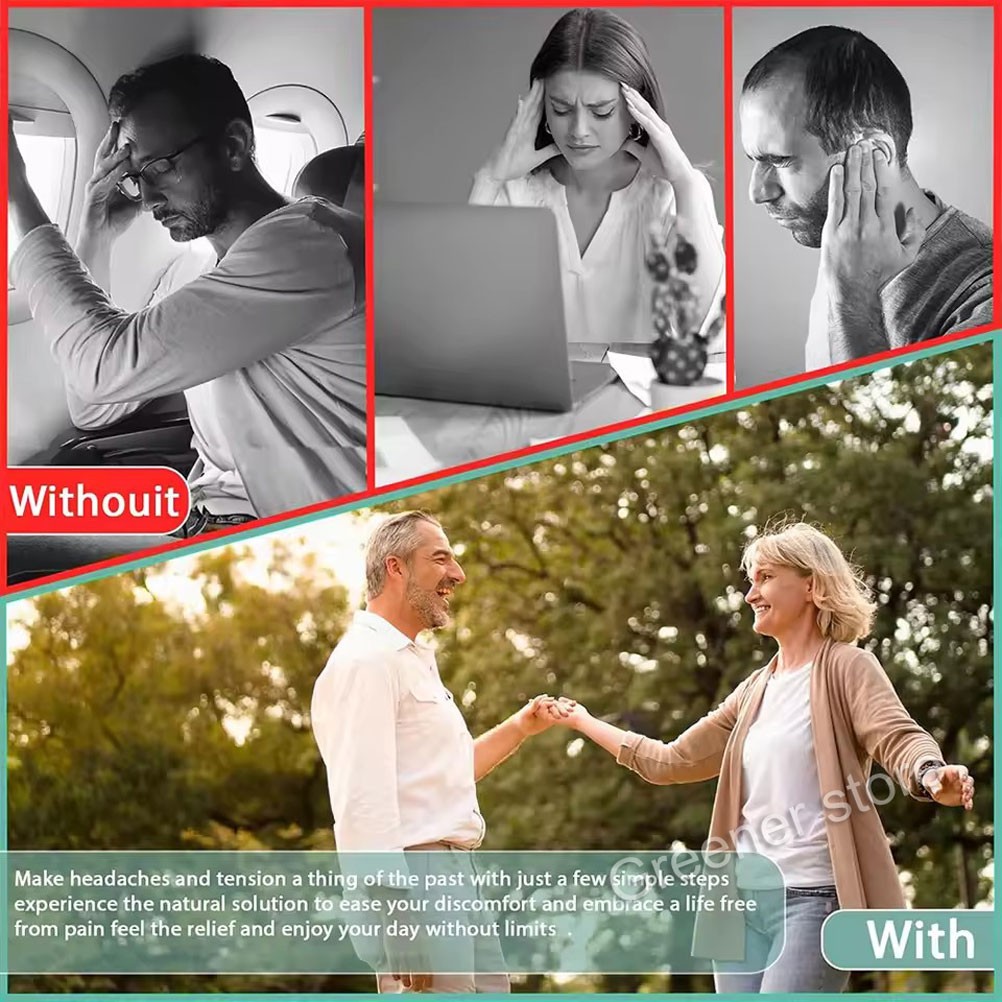 Ear Pressure Relief Device for Headache Naturally Reduces Tension and Pressure x