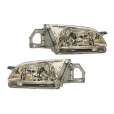 For Mazda Protege 1999 2000 Headlights Driver And Passenger Side Pair Halogen